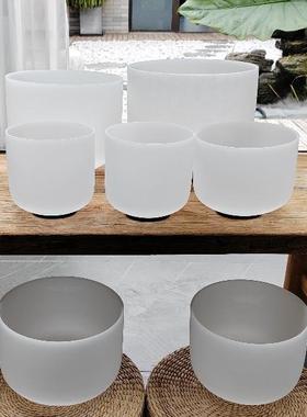 工厂供货专业A级准音颂钵石英水晶碗钵440hz水晶钵