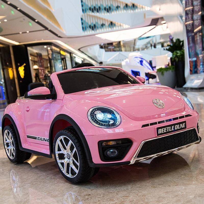 婴儿童电动汽车四轮遥控玩具宝宝小孩甲壳虫电瓶童车可坐人带遥控