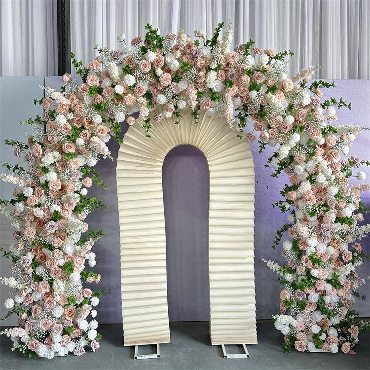 婚礼花拱门橱窗布置仿真花装饰婚庆舞台道具装饰人造花花拱门