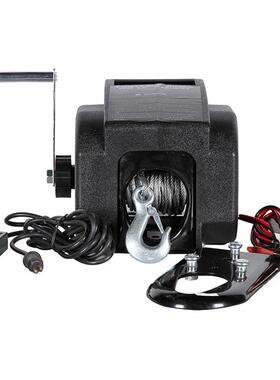 2000磅船用绞盘带钢丝12VDC安全电动绞盘水用游艇用