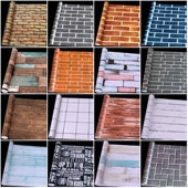 60公分砖纹墙纸自粘壁纸店面墙裙墙围防水仿砖墙贴饭店餐厅烧烤店