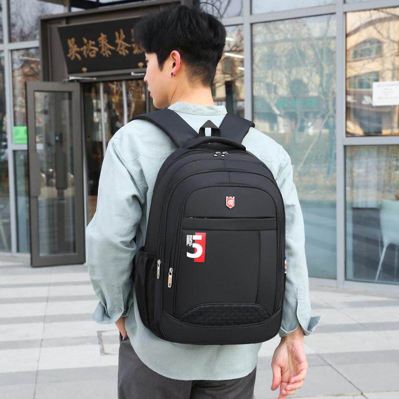商务通勤电脑背包2025新款牛津布简约男女款初高中学生书包