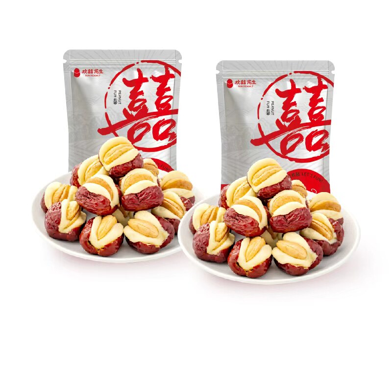 【李佳琦直播间零食节】欢囍花生腰果泡芙奶枣蜜饯零食组合