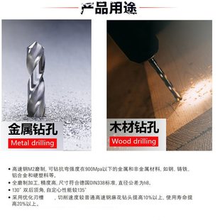 3全磨制直柄麻花钻1铁至 铝. 3003佛珠300钻头 ..32高速钢铜..390