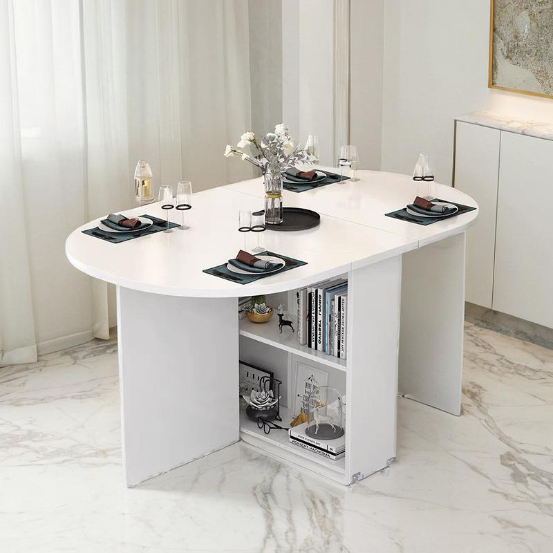 新品折叠桌子家用小户型餐桌可移动长方形简易折叠吃饭4人6人出租