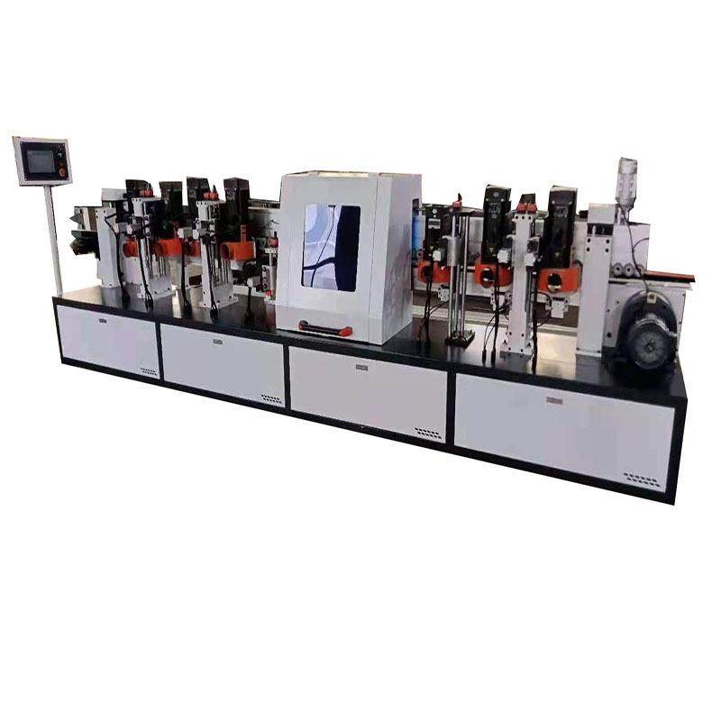 全自动木工机械木门套板开槽机台阶套开槽涂胶机木门套板成型机