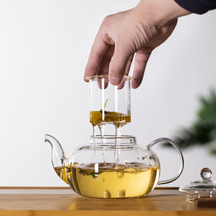 围炉煮茶耐v热可加热带过滤网茶水分离家用功夫茶 花茶壶玻璃套装