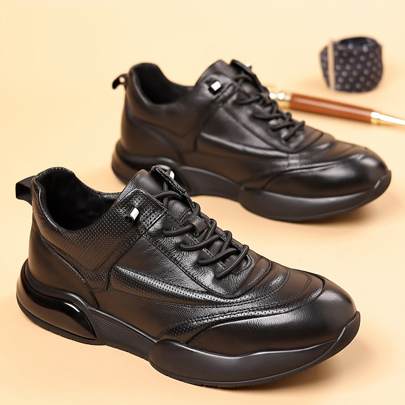 新款真皮运动休闲鞋健步鞋