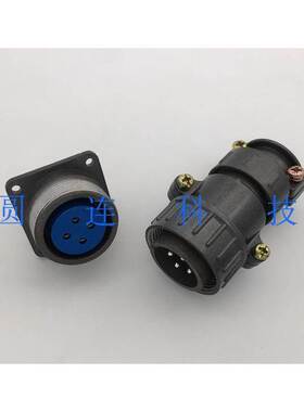 航空插头插座 P28-4芯反装 P28J9Q/K9A 圆形电缆连接器 开孔28MM