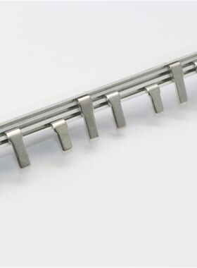DZ47-63 C45 3P-100A汇流排 10*2.0厚三极梳流排紫铜镀镍每条1米