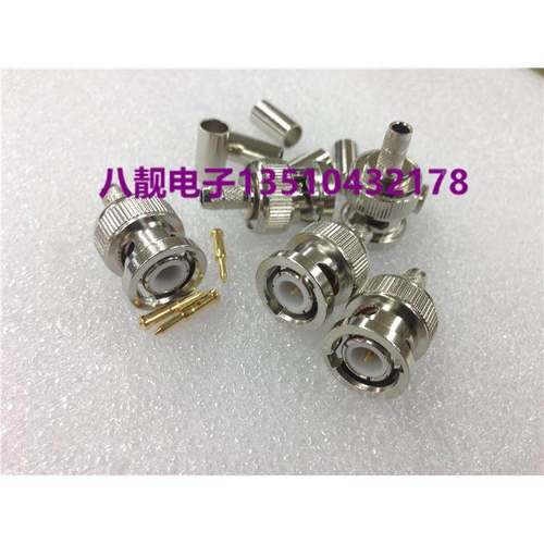 50欧 BNC-J-3 公头 内针压接型铜材 BNC公头适合RG58/400/142等线