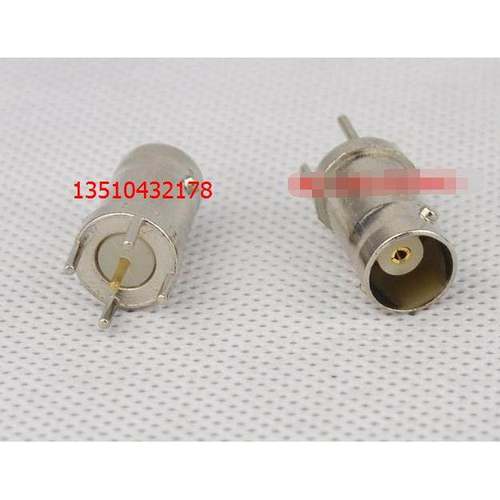 BNC母头 立式插板式 PCB线路板插板式 BNC圆形5脚直插板式 50欧