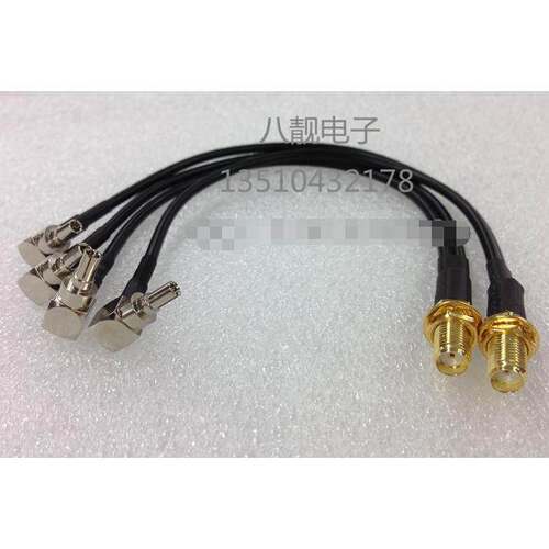 同轴射频连接器 转接线RF-SMA-K母头转双CRC9一分二 SMA/CRC9-KJW