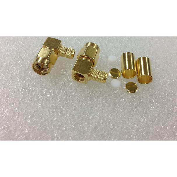 精诚SMA-C-JW射频同轴连接器 SMA公弯头环保50-3 RF同轴连接器6G