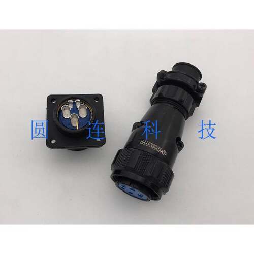 航空插头插座YD28-5芯黑色 YD28J5Z/K5TPF 3粗2细 伺服电机连接器
