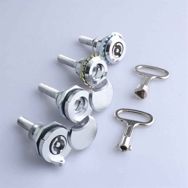 威满MS704-1-S/1A不锈钢三角圆柱锁信报箱小圆锁开关柜文件柜门锁