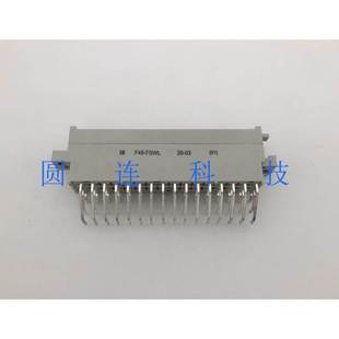 FSWL弯针公座 48芯 欧式 焊板式 F48 16PIN 线路板连接器 插座