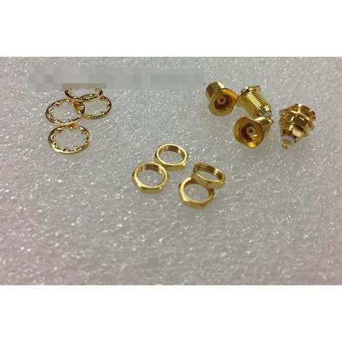 MCX-KY射频RF同轴连接器MCX母座面板固定款带螺母固定MCX母头50欧