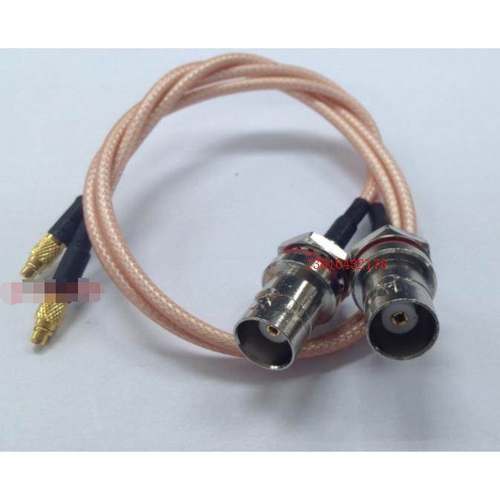 射频/高频BNC/MMCX-KJ信号馈线 Q9母转MMCX公连接线 50欧姆0.3米