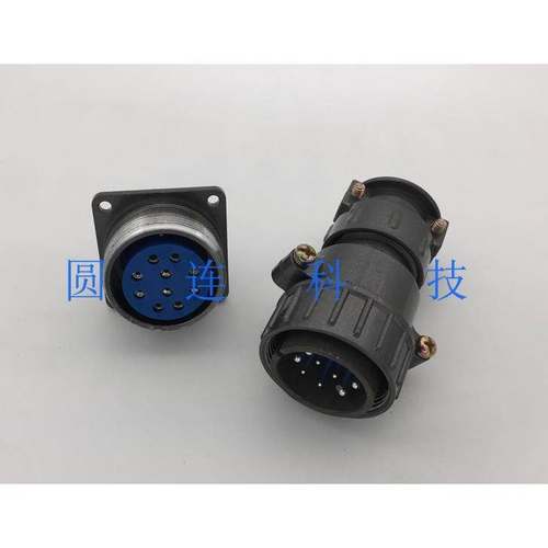 航空插头插座 P32-10芯反装 P32J11Q/K11A 圆形连接器 开孔32MM