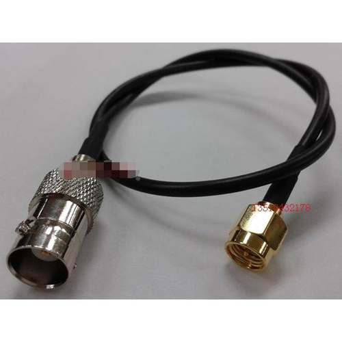 射频/高频BNC/SMA信号连接线 BNC母转SMA公同轴电缆线0.3米50欧姆