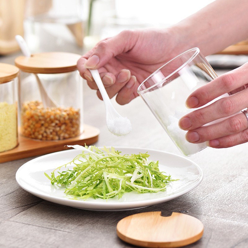 陶瓷盐罐单个油泼辣子罐猪油罐厨房家用带盖调味罐饭店辣椒油罐