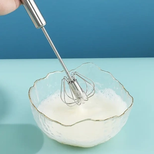 半自动打蛋器家用小型家用手持多功能打奶器不锈钢手动搅拌器