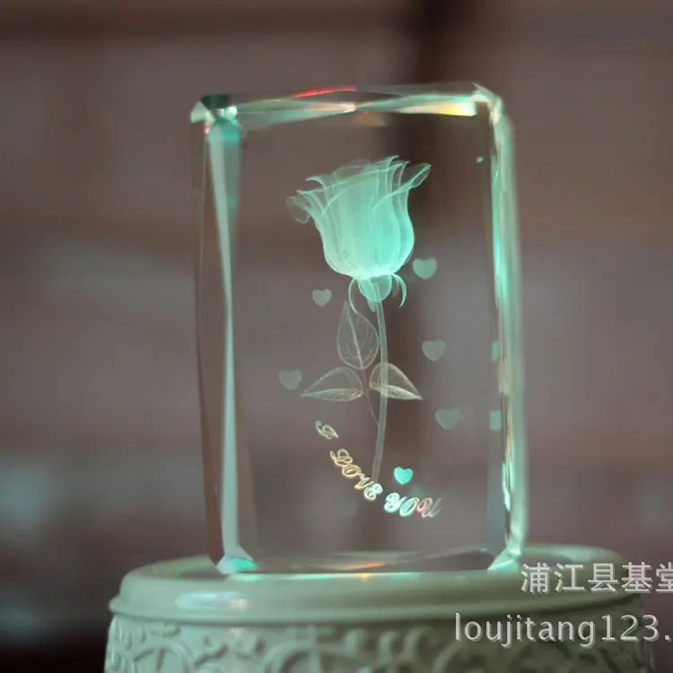 水晶内雕星座音乐盒水晶摆件12星座生日礼物女生创意礼品摆件