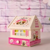 可爱卡通房屋音乐盒跳舞女孩装 饰可容纳首饰桌面小摆件礼品款