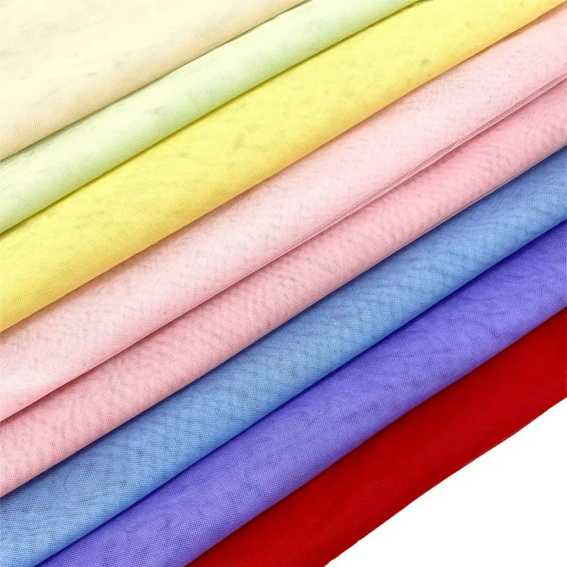 麦网网料婚纱礼服柔软网料家居服舞台服网纱