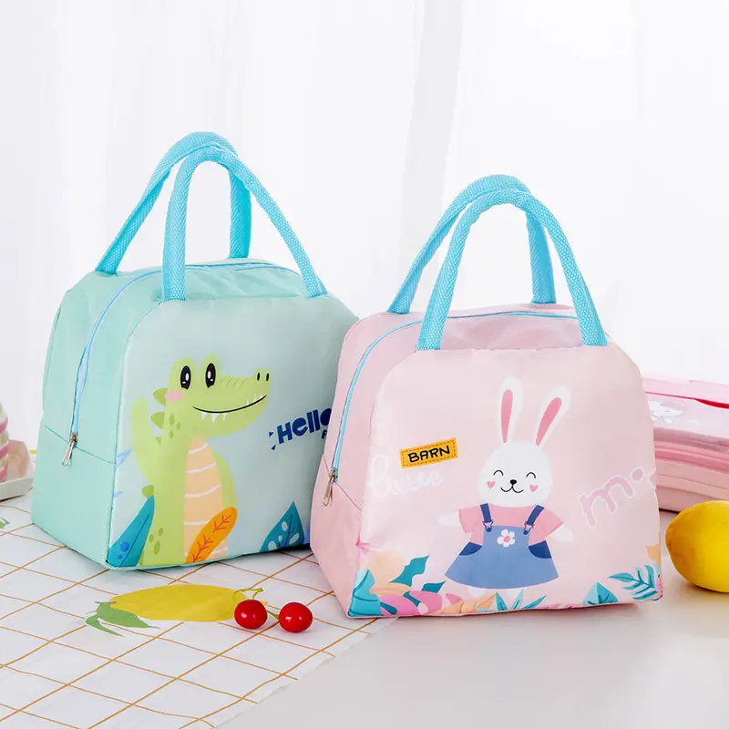 新款卡通饭盒袋学生带饭收纳手提午餐包可上班族保温便当包