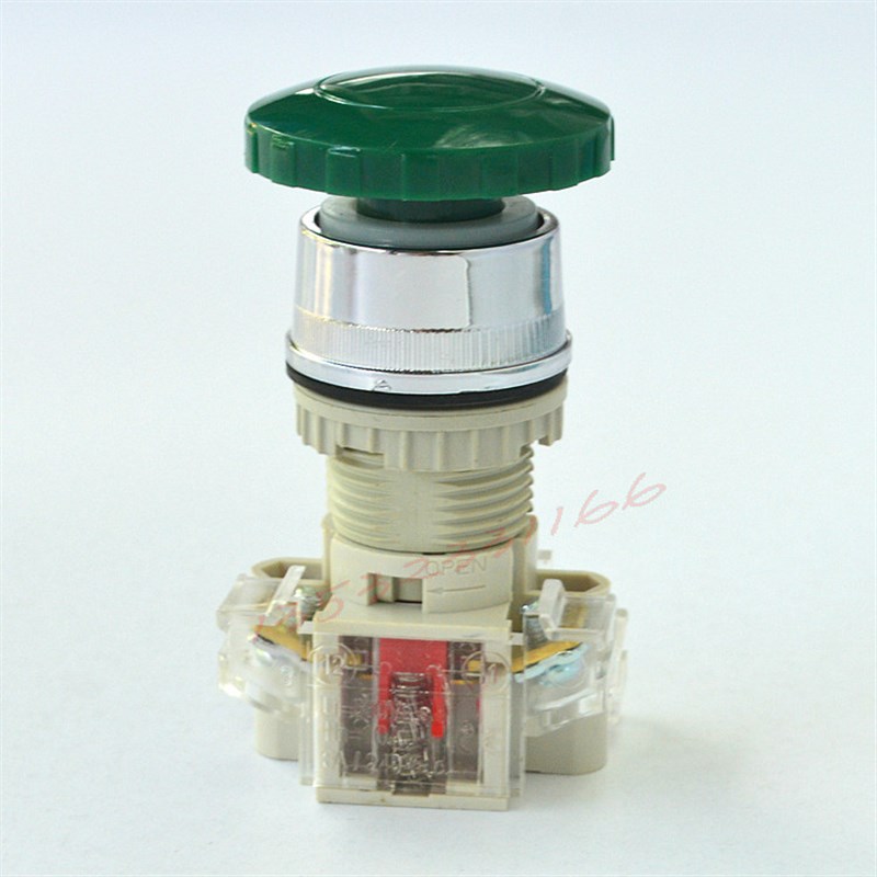 原装正品天得tend 22厘绿色蘑菇头 按钮开关T2BMG-1A大头按钮