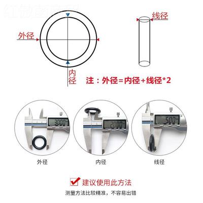 氟橡胶O型圈线径5.7外径3UEI0-465密封耐温酸碱耐高圈耐磨氟胶圈
