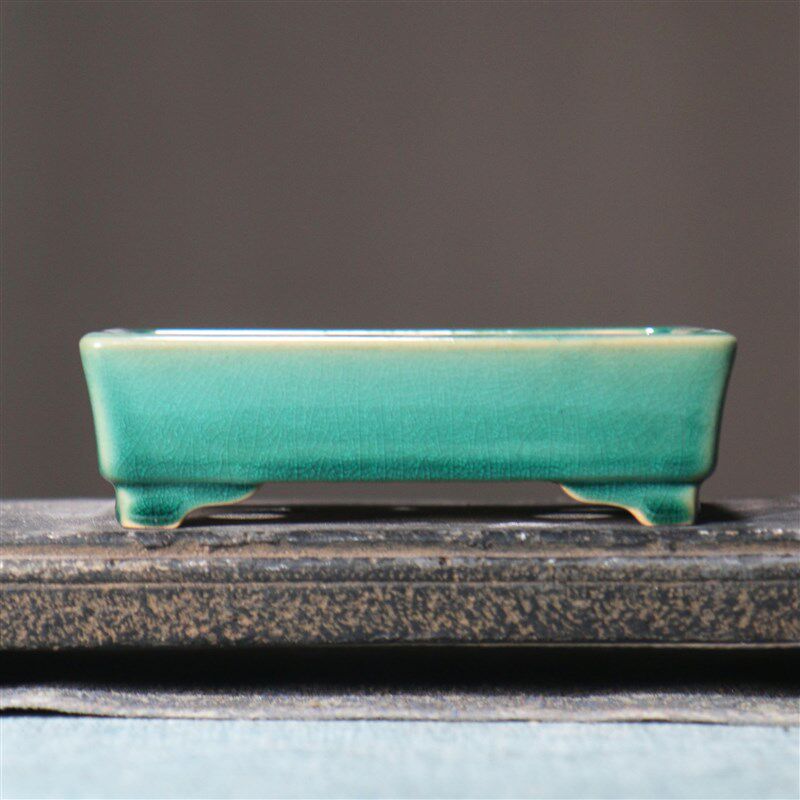 紫砂花盆菖蒲盆长方形陶瓷盆景盆古典禅意中国风桌面盆栽盆觅陶乡