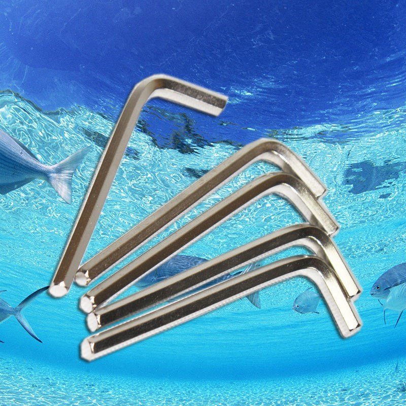 内六角扳手工具铬钒钢CRV短中长公制扳子平头1.5-19