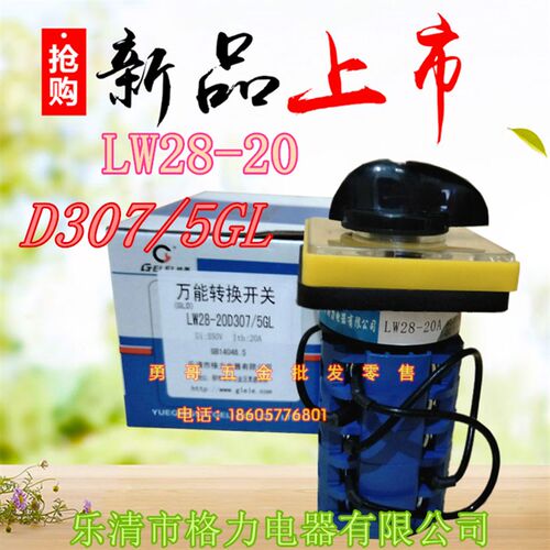 原装LW28-20D307/5GL高低快慢双速换向电源切断组合开关银触点20A