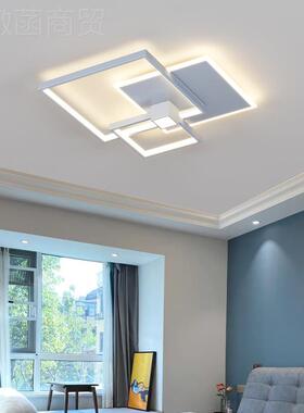 客吸厅主灯极UWE简风灰色系LED顶灯代大气艺术圆形卧室房书阳台现