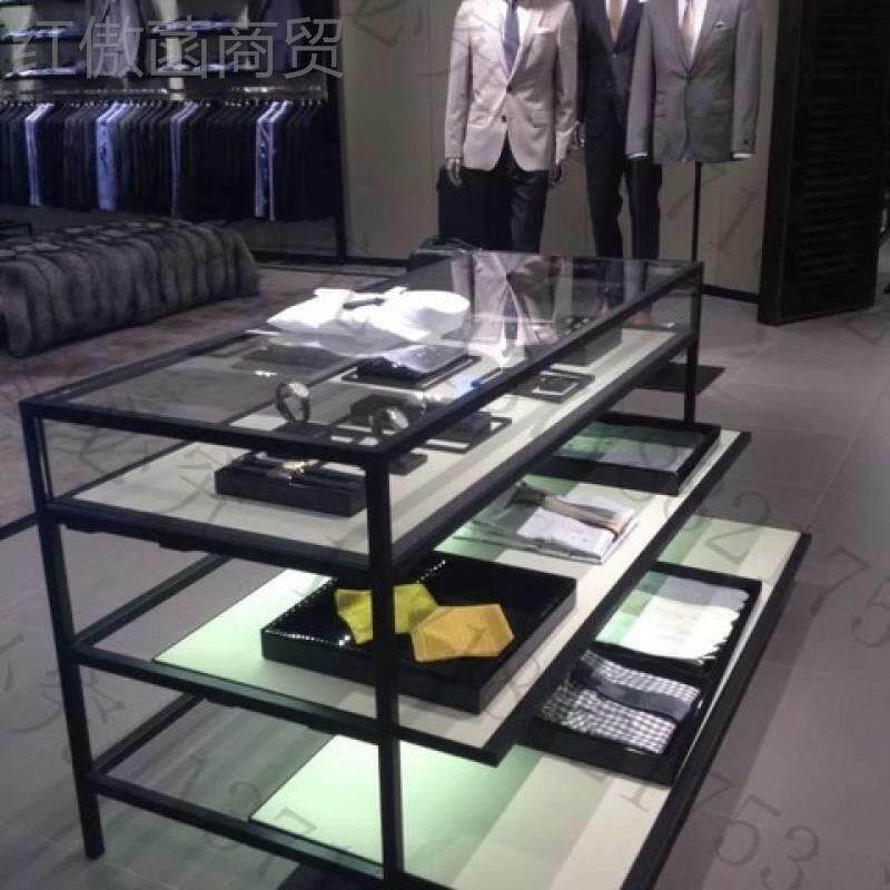 服装店高货低流中水台橱窗展示柜落地式桌移动架岛架36B8eEnr置物