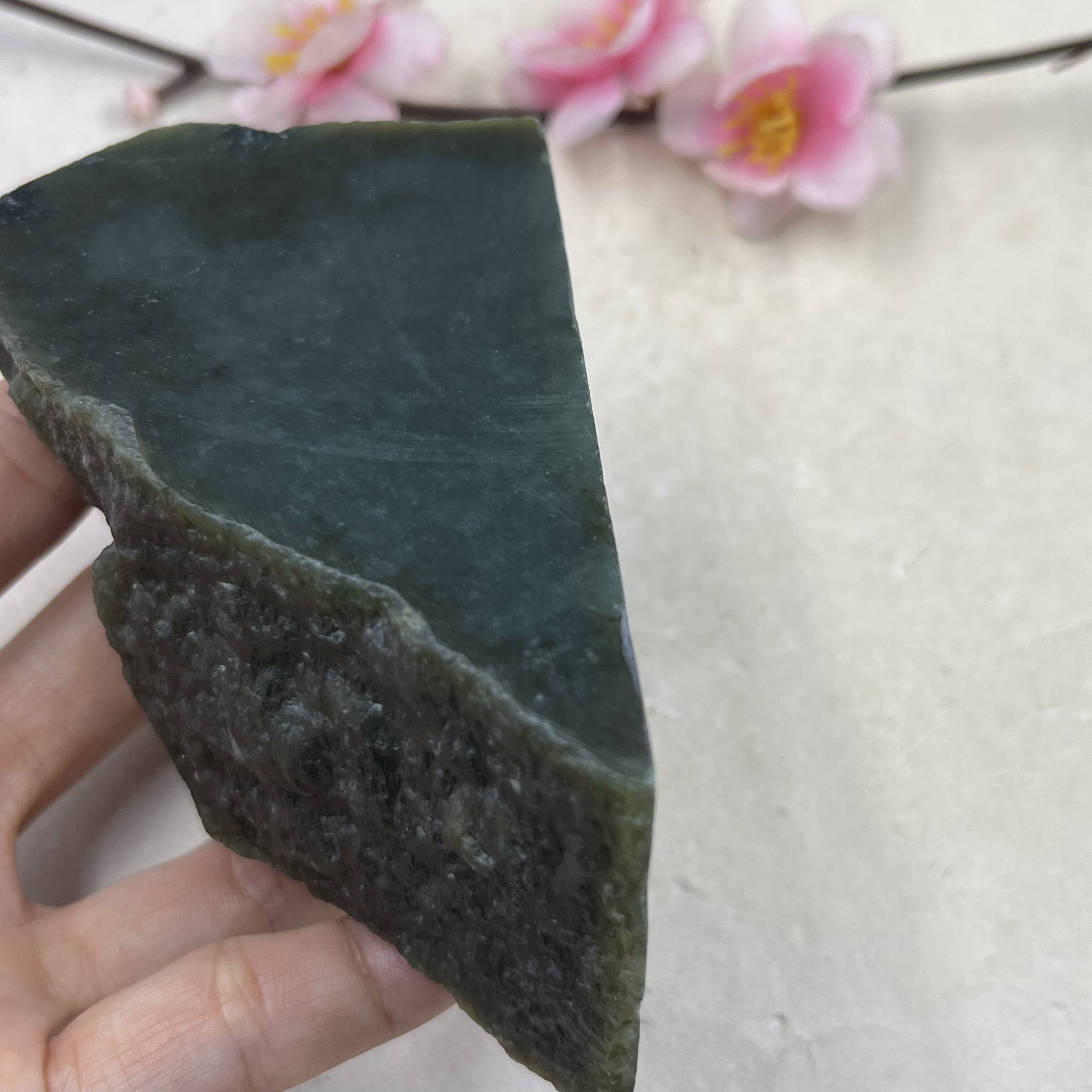 新疆和田玉糖青玉把件边角料玉石料毛料DIY珠子下脚料包邮318克ta