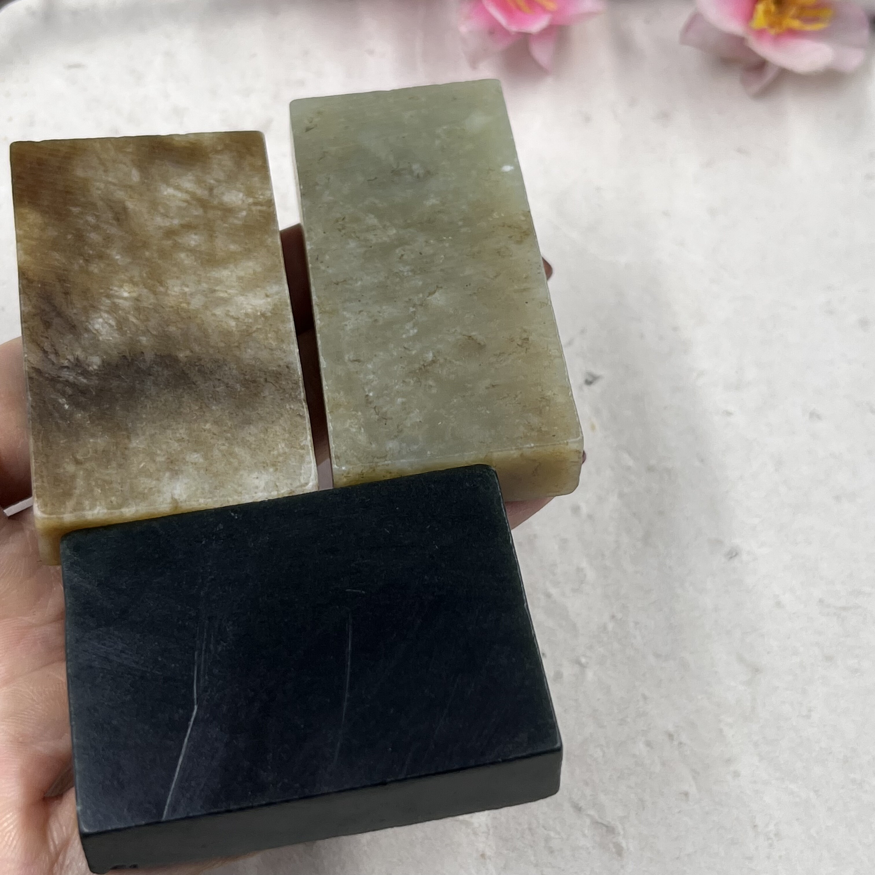 3件价新疆和田玉糖玉且末牌子边角料玉石料片料标本料DIY包邮t