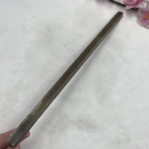 新疆和田玉糖玉长条料细条发簪料边角料玉石 DIY玉簪包邮A长191mm