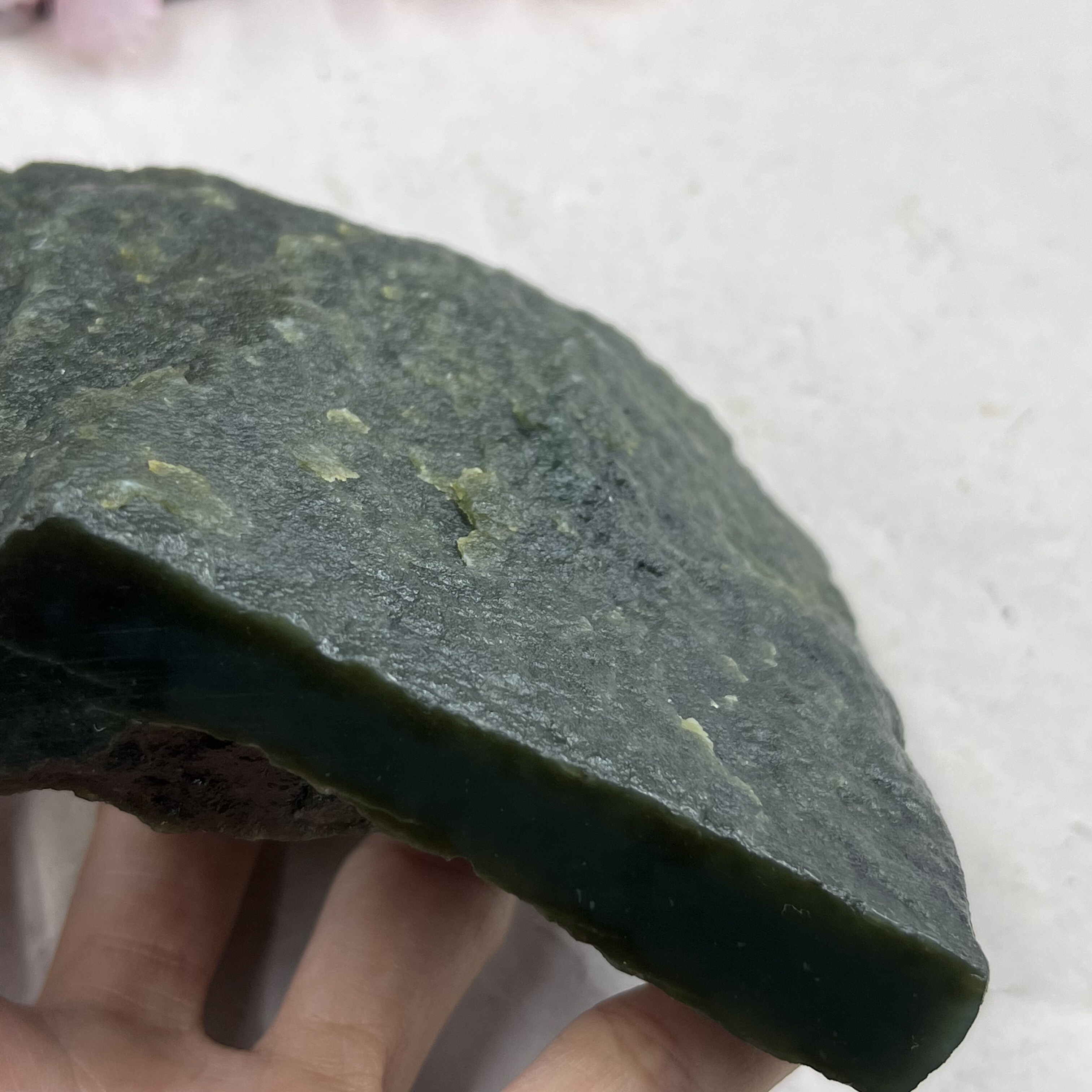 新疆和田玉糖青玉且末四方料牌子边角料 玉石料下脚料包邮503克ta