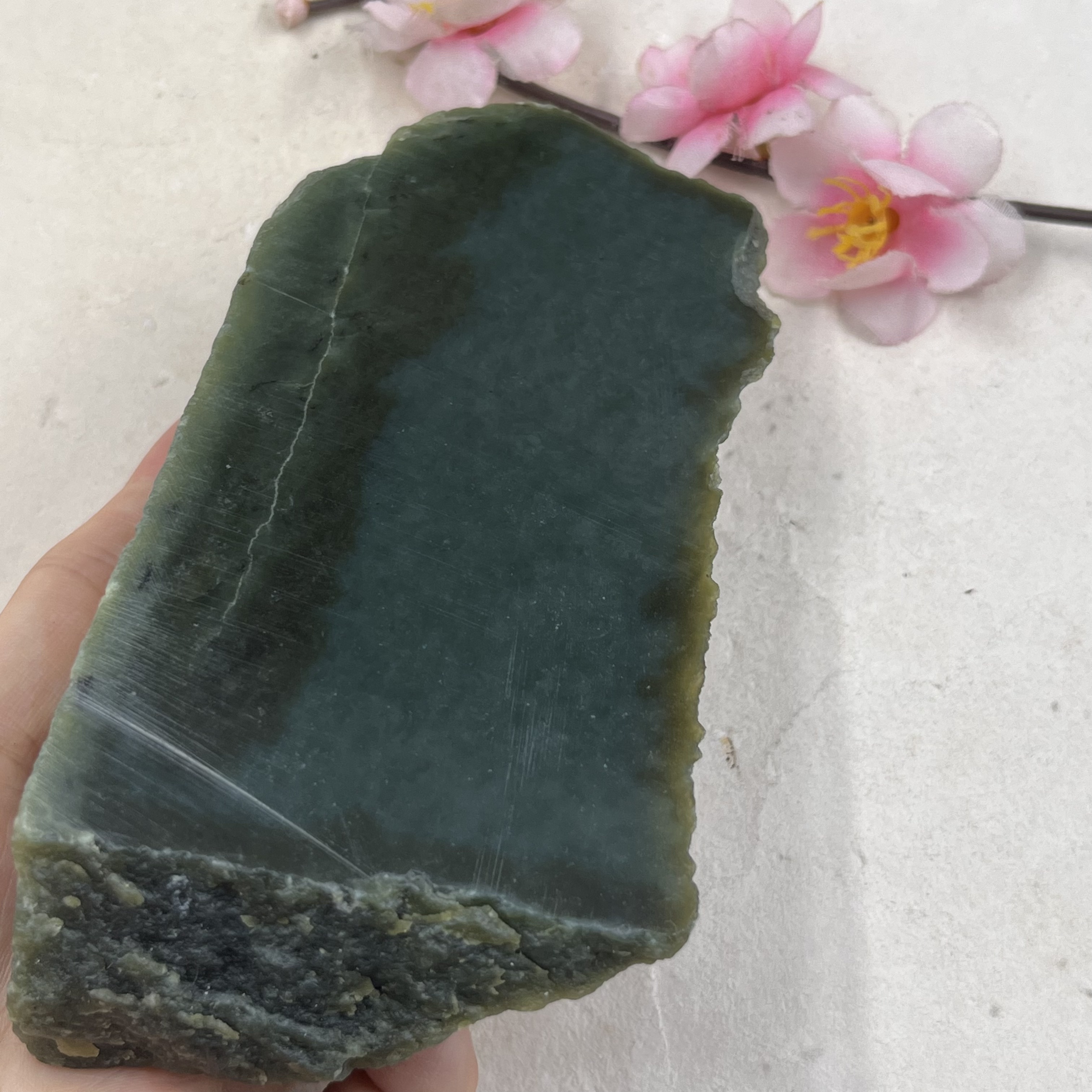 新疆和田玉糖青玉且末摆件边角料玉石料下脚料DIY牌子包邮370克ta
