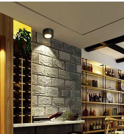 超薄LED明装彩色小射灯3W可调角度吸顶免开孔背景墙壁灯天花筒灯