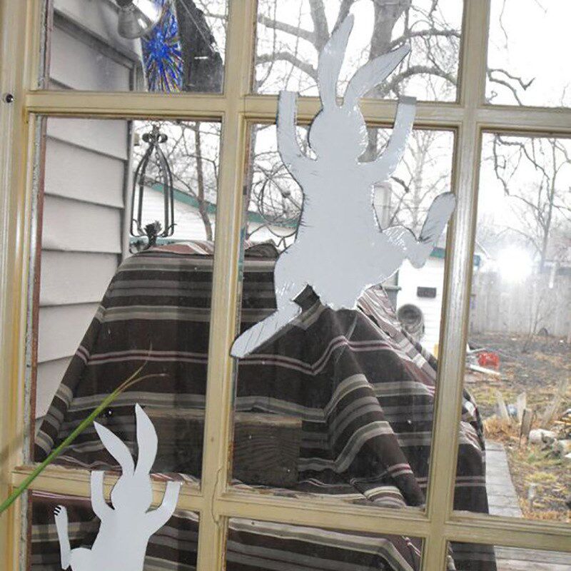 金属兔子剪影/铁艺装饰工艺品/盆栽挂饰花园庭院挂饰