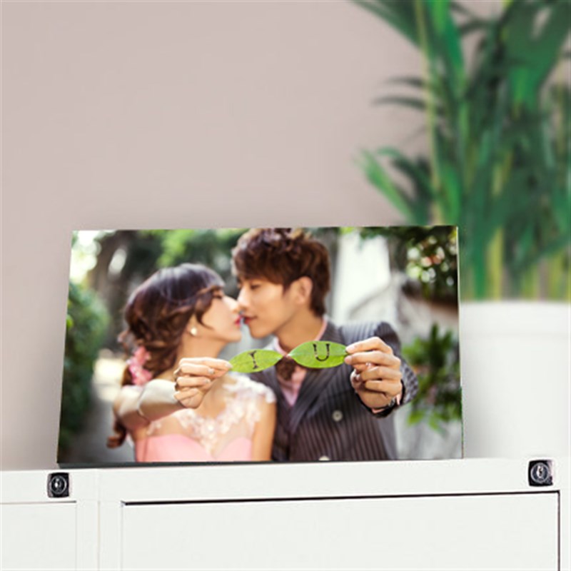 8-14寸拉米娜水晶版画影楼摆台照片定制婚纱照片放大冲印相片制作