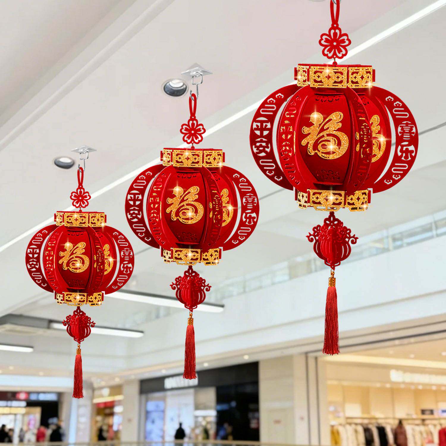 灯笼挂件房门壁挂支架氛围挂饰2026马年福字装饰新年春节布置装饰图片