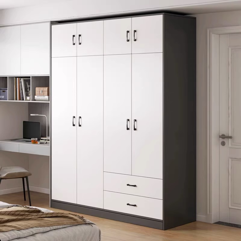 衣柜家用卧室出租房用拉门实木质小型简易儿童收纳柜简约现代柜