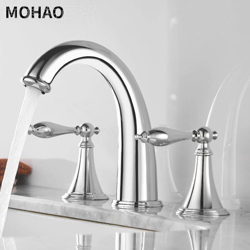 ?yyo式双孔盆冷热水面龙台盆双把分体头式三欧超划算品孔洗手洗脸