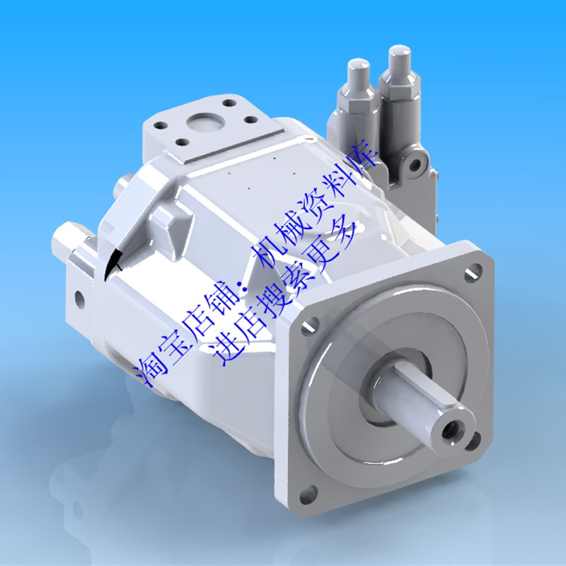 4款A10V系列移动活塞泵三维sw+step格式3D图纸设计资料素材【748